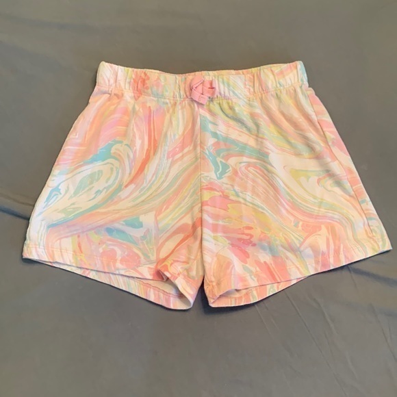 The Children's Place Other - Childrens Place Pastel Pull On Elastic Waist Splotched Print Shorts L 10- 12